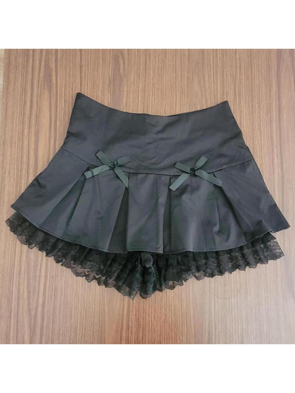 ⛓️ Romwe Black Pleated Mini Skort 🖤